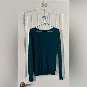 The Limited small v-neck teal sweater